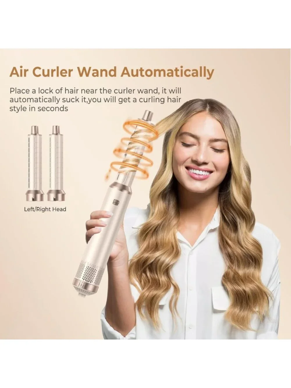 5-in-1 Hair Dryer Brush Set - Ionic Blow Dryer, Curler, Volumizer & Straightener